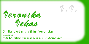 veronika vekas business card